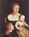 Hans Holbein el Joven Retrato de la señora Holbein con los niños Katharina y Philipp